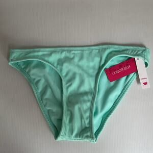Xhilaration Bikini Bottom Small Mint Green Ribbed Cheeky Swim Bottom NWT